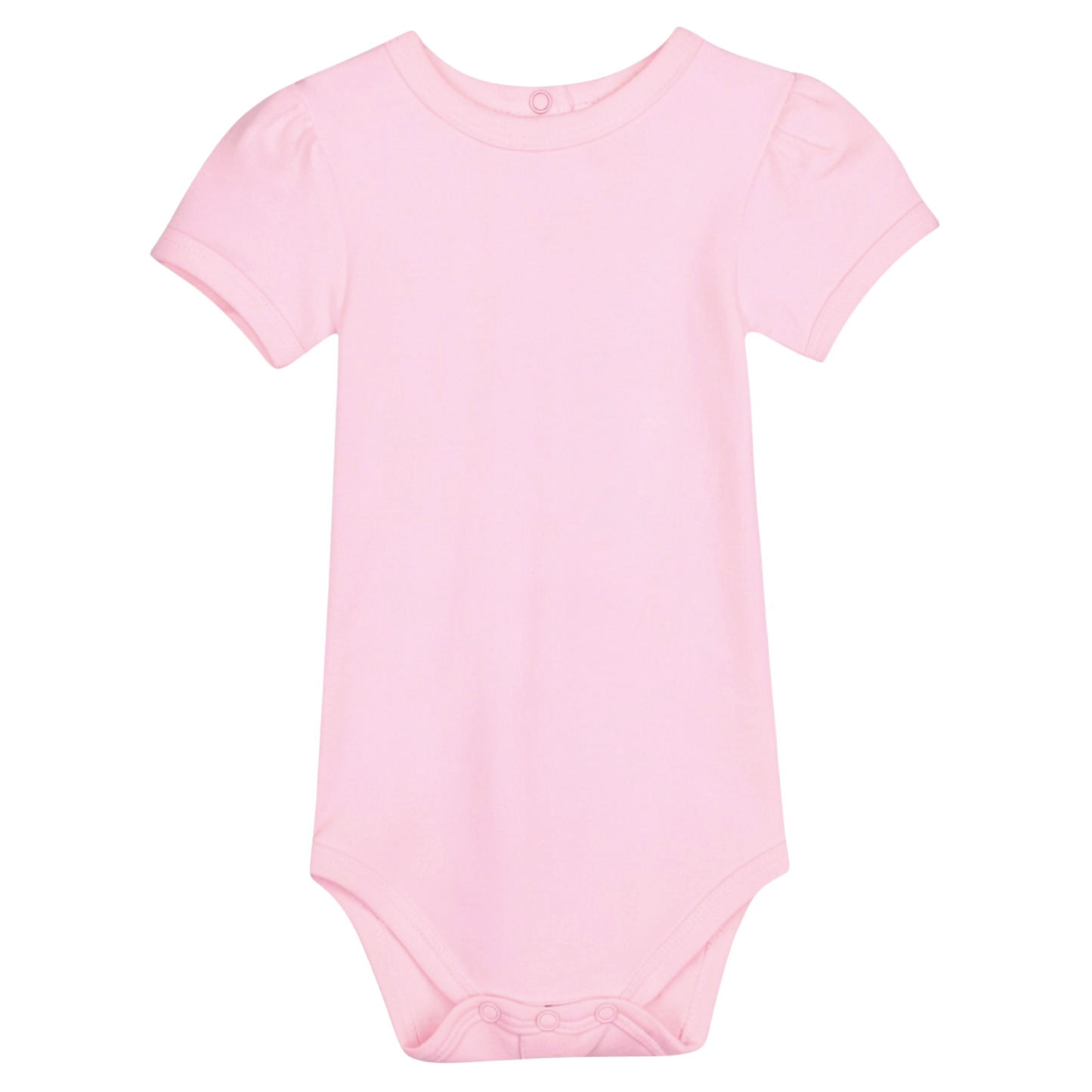 Girls Puff Sleeve Pink Bodysuit