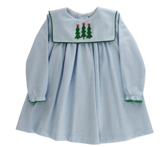Enchanted Evergreens Knit Dress With Collar