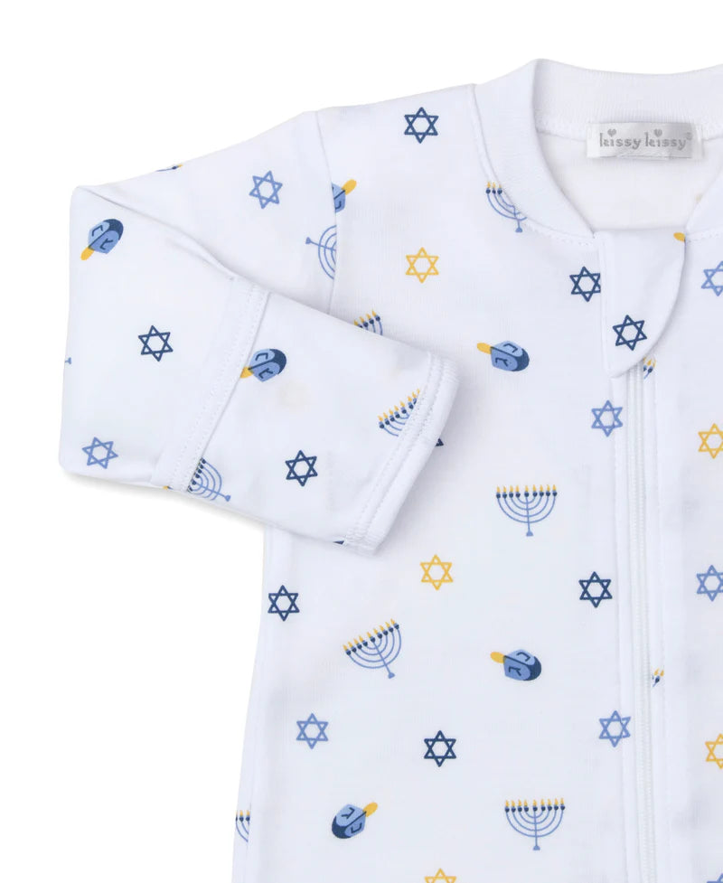 My First Hanukkah Footie With Zipper