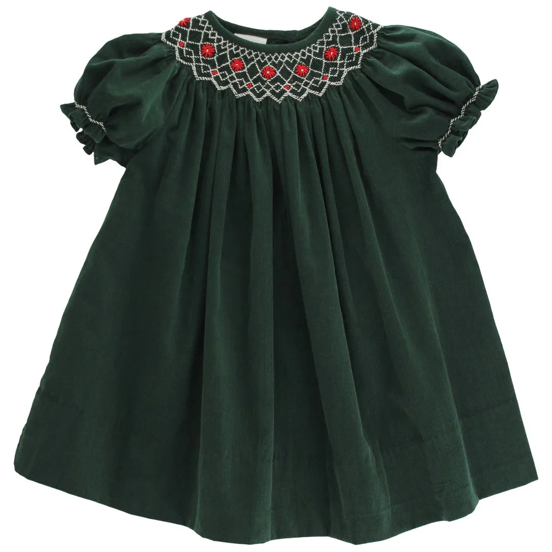 Forest Geometric Bishop Dress