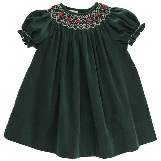 Forest Geometric Bishop Dress
