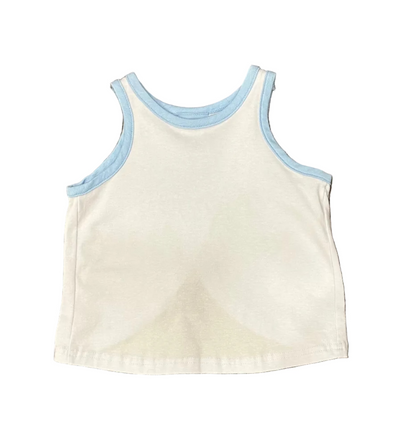 White Top Blue Trim