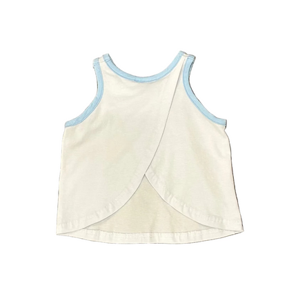 White Top Blue Trim