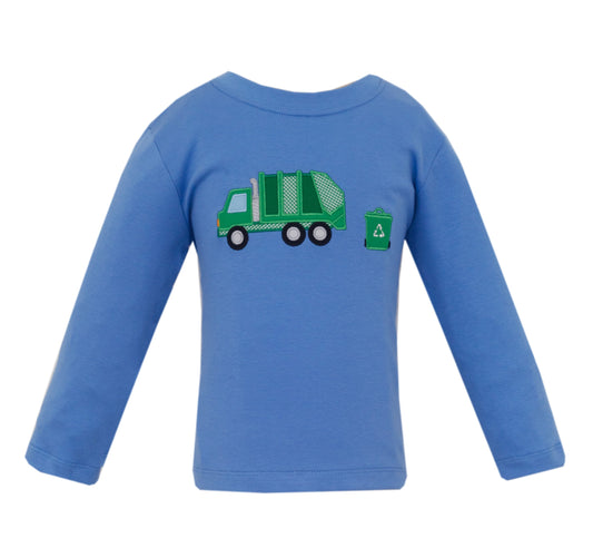 Garbage Truck Periwinkle Knit Tee