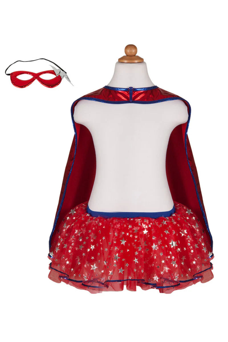 Superhero Tutu Cape and Mask Set Size 4-6