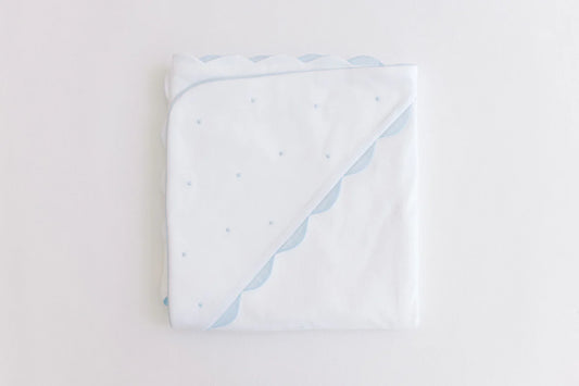 Hooded Towel Embroidered Dots