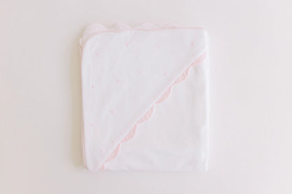 Hooded Towel Embroidered Dots