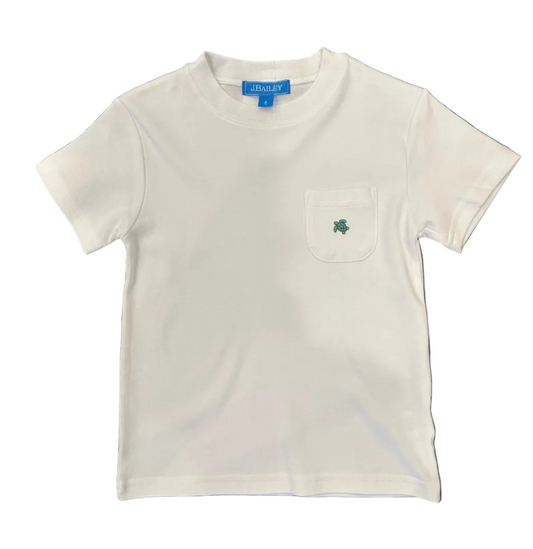Boy Pocket Tee White