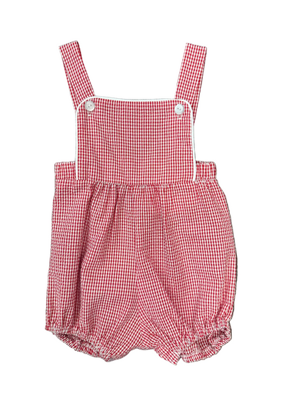 Boys Red Checked Bubble