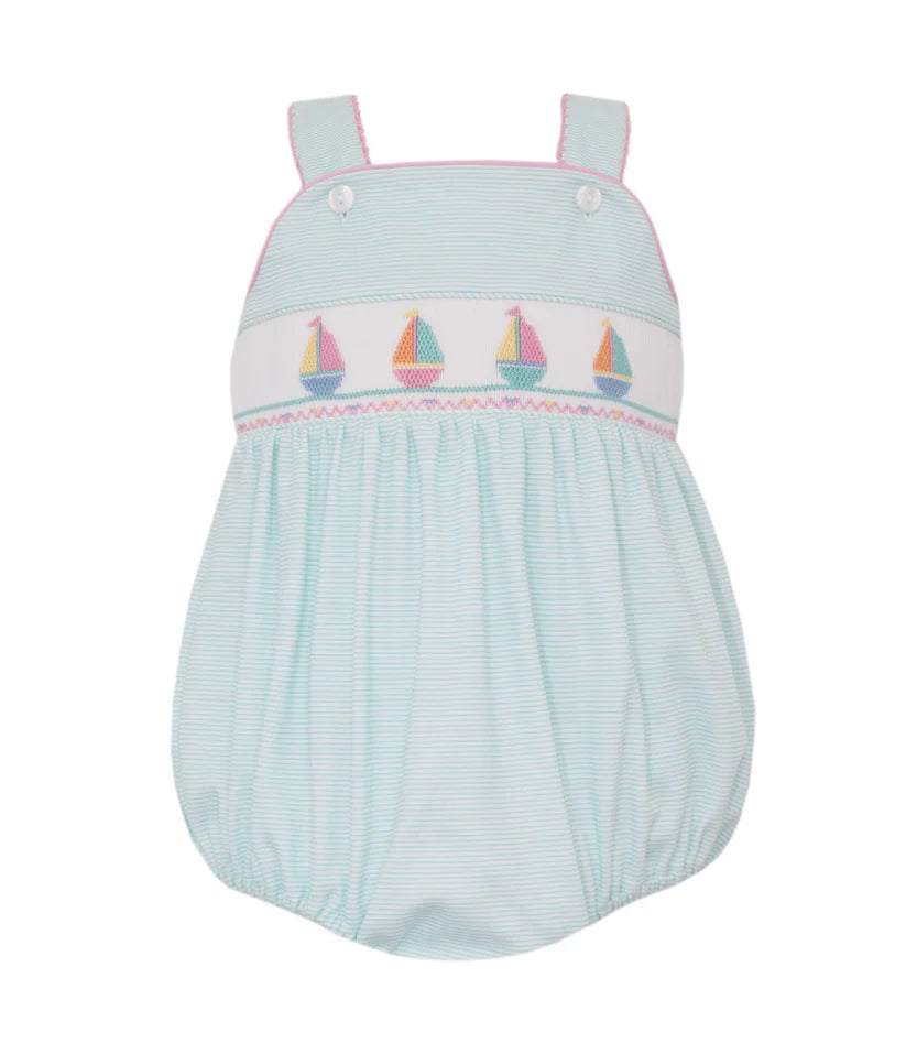 Aqua Knit Sailboat Girls Sunbubble