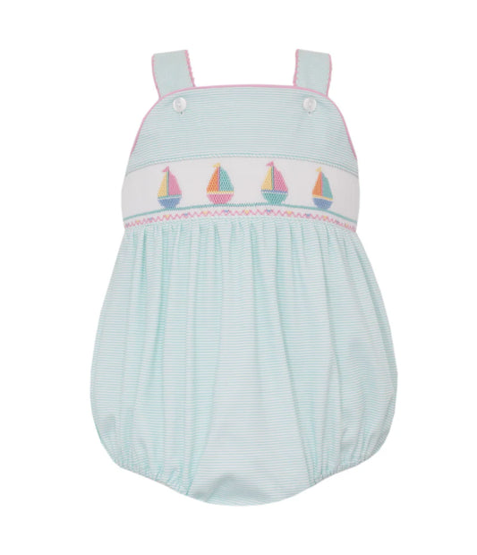 Aqua Knit Sailboat Girls Sunbubble