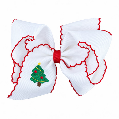 Holiday Bow - Christmas Tree Red Trim