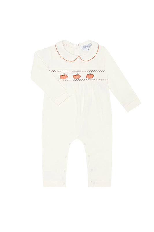 Ivory Pumpkin Patch Embroidered Playsuit