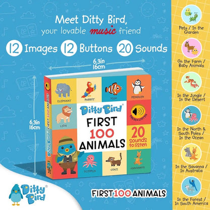 Ditty Bird Book First 100 Animals
