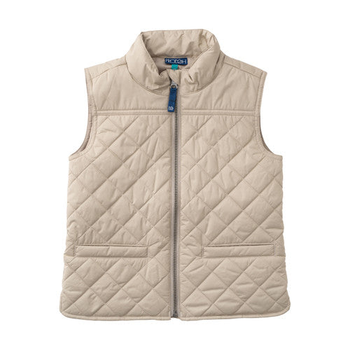 Kids Pro Quilted Vest - Tan