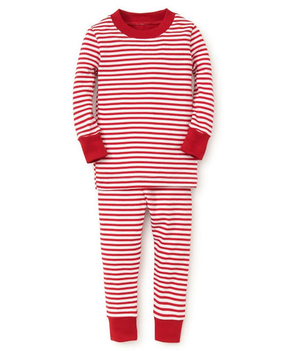 Red And White Stripe Snug Pajama Set