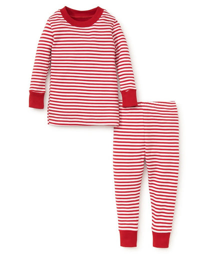 Red And White Stripe Snug Pajama Set