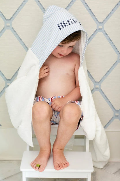 Everykid Towel - Big Check Blue