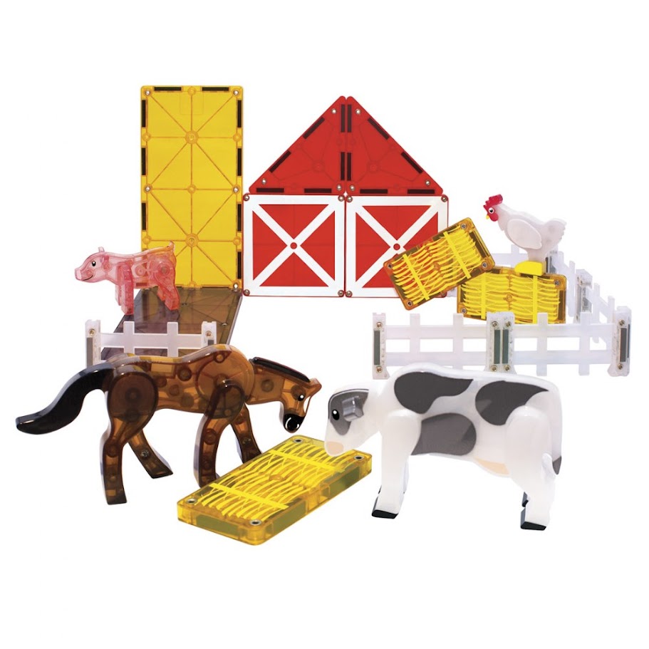 Farm Animals 25 Piece Magna-Tiles Set