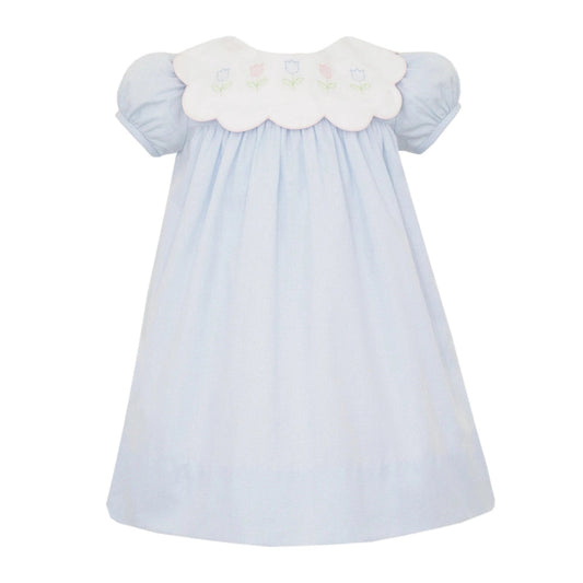 Tulip Dress With Scalloped Collar