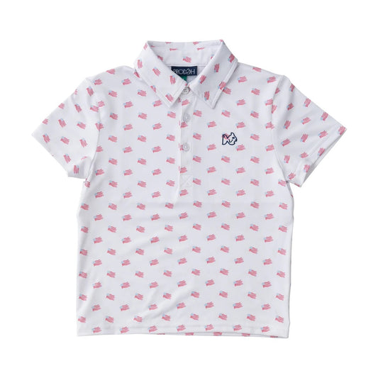 Pro Performance American Flag Polo