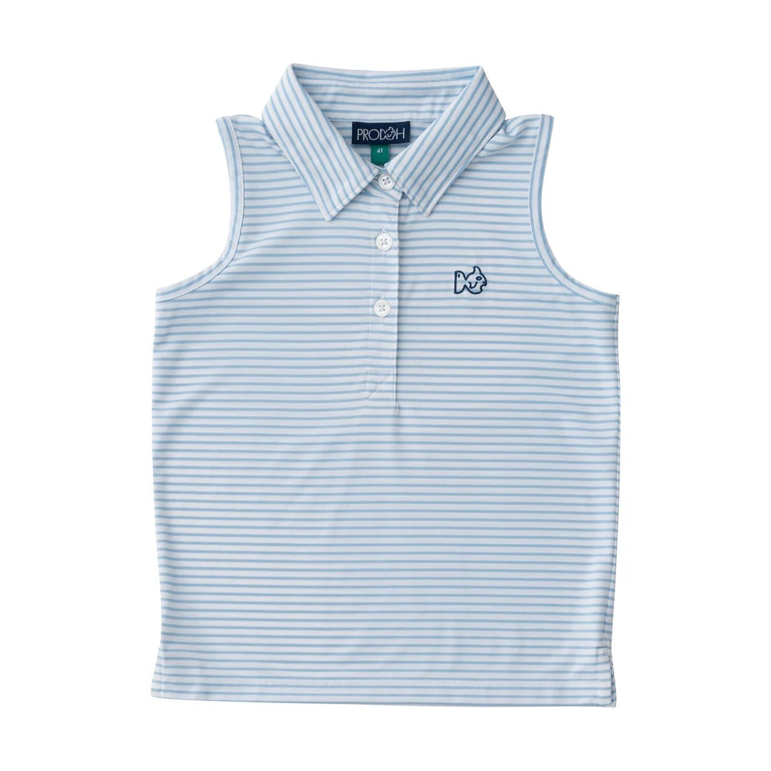 Sleeveless Performance Polo Clear Sky