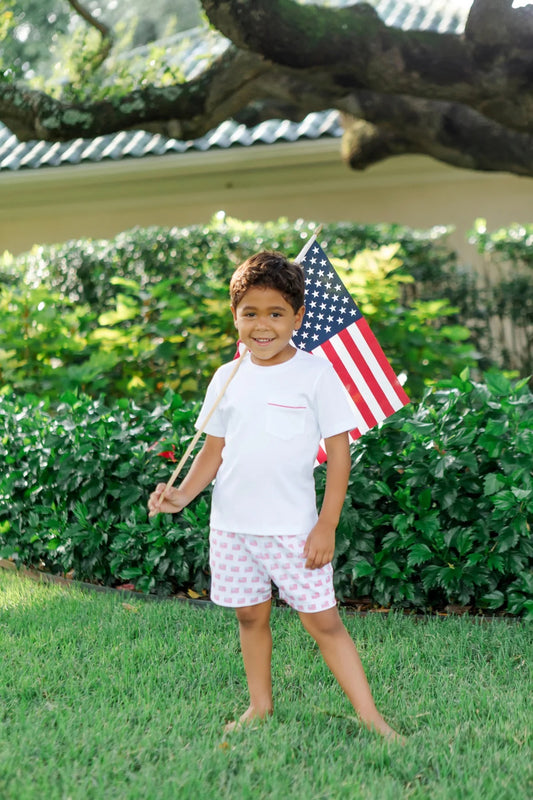 Walker Shortsleeve Short Set American Flag