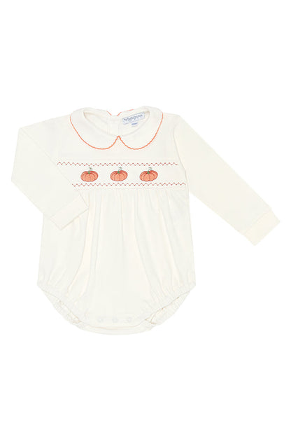 Ivory Pumpkin Patch Embroidered Bubble