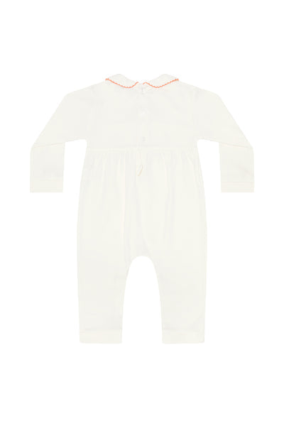 Ivory Pumpkin Patch Embroidered Playsuit