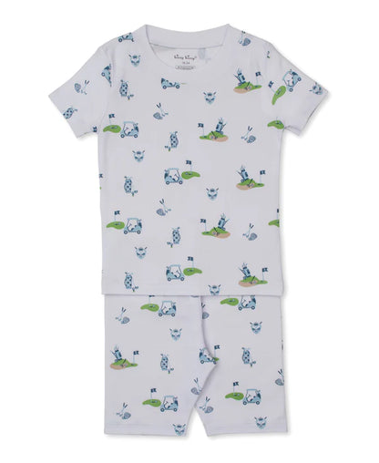 Golf Championship Blue Short Pajama Set
