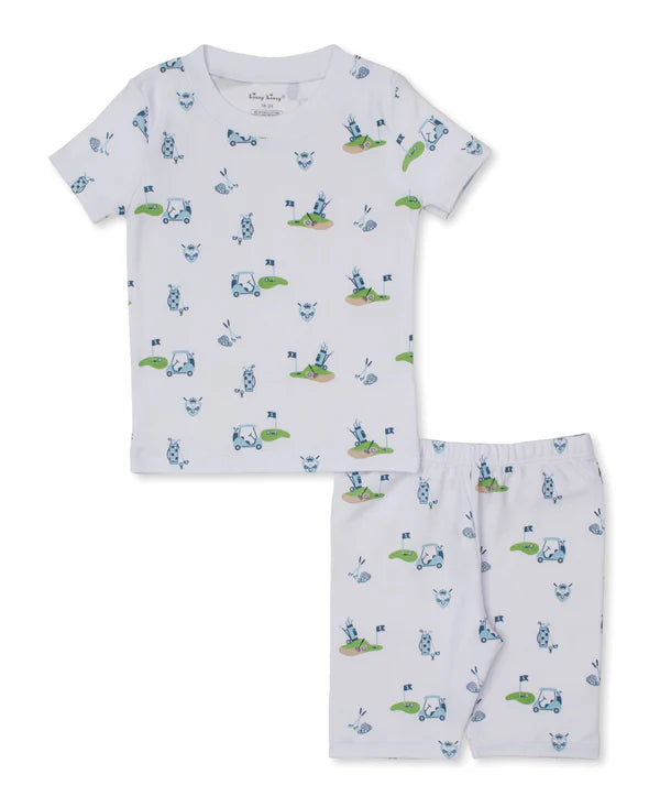 Golf Championship Blue Short Pajama Set