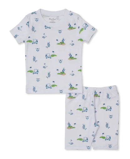 Golf Championship Blue Short Pajama Set