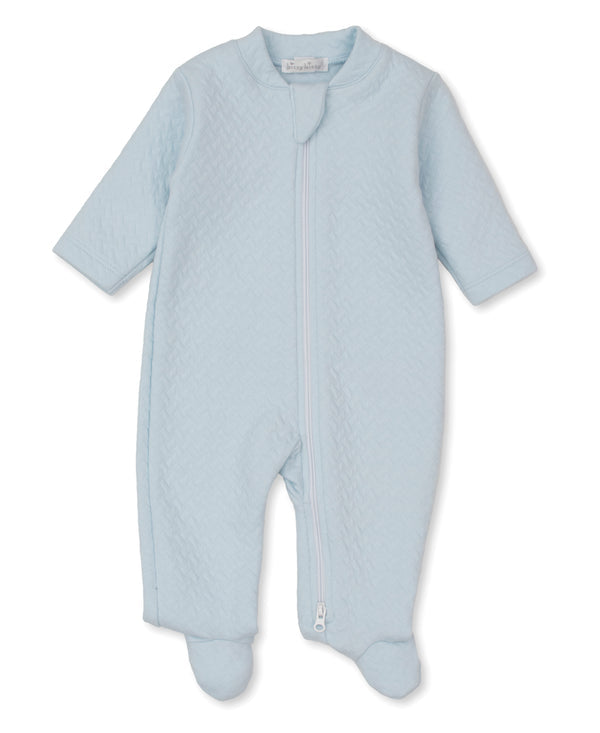 Jacquard Footie with Zip (Pink/Blue)