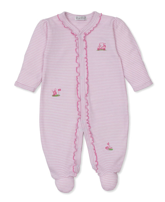 Golf Championship Pink Stripe Footie