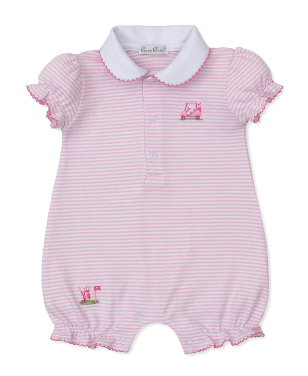 Golf Championship Pink Stripe Playsuit