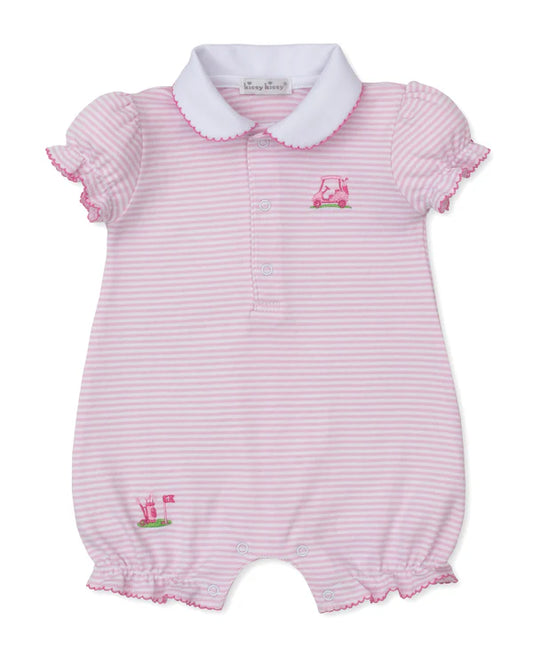 Golf Championship Pink Stripe Playsuit