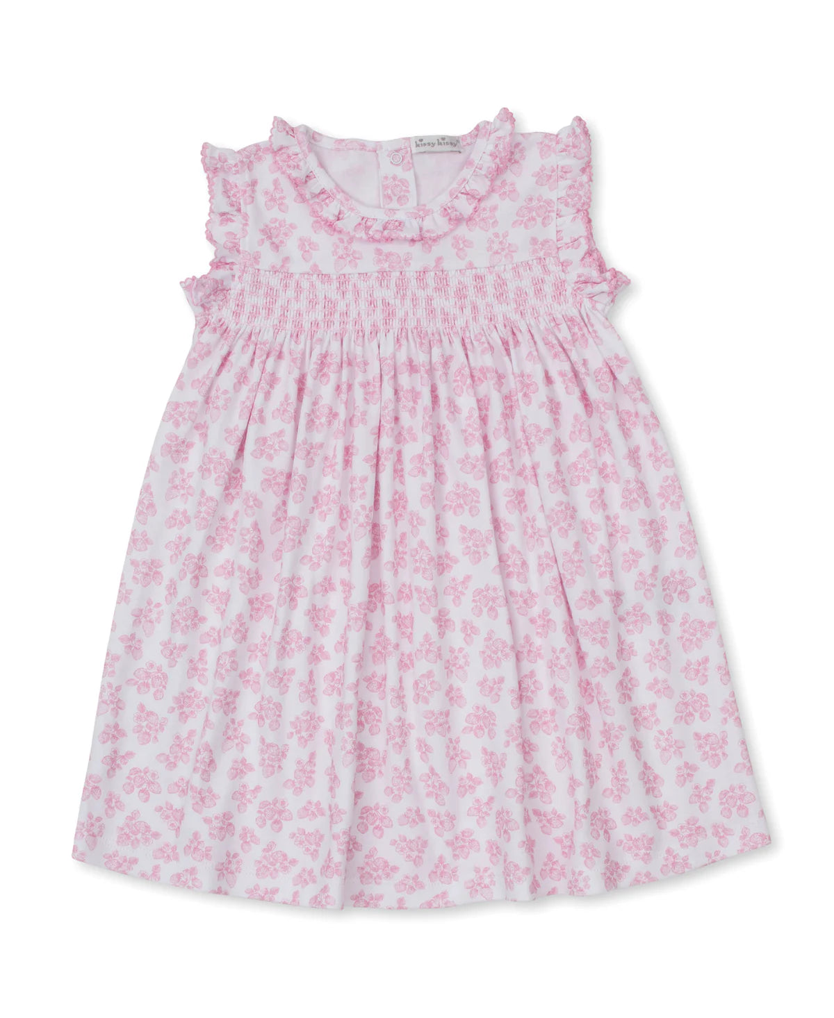 Simple Strawberries Smocked Toddler Dress