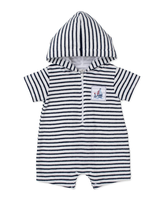 Red, White, And Blue Regatta Terry Romper