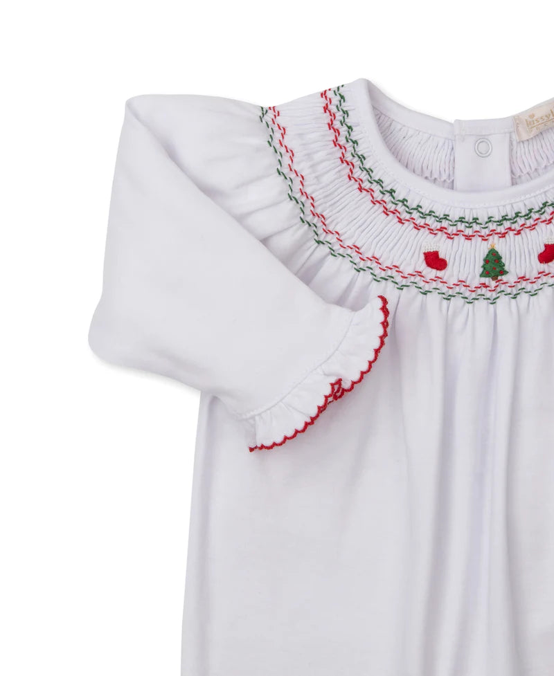 Footie With Christmas Smocking