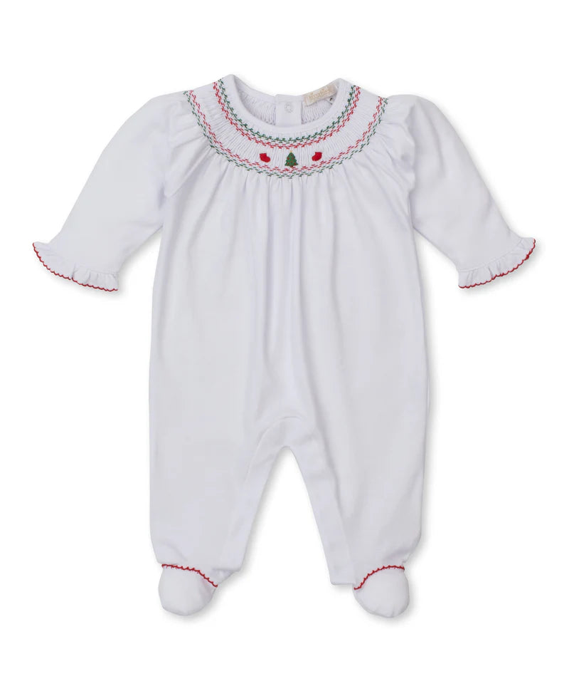 Footie With Christmas Smocking
