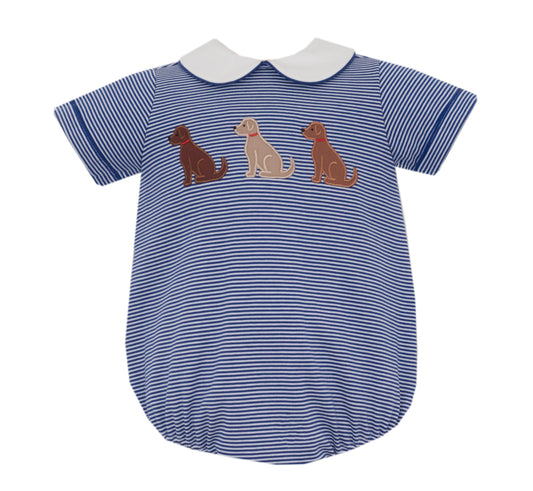 Lab Boys Navy Knit Stripe Bubble