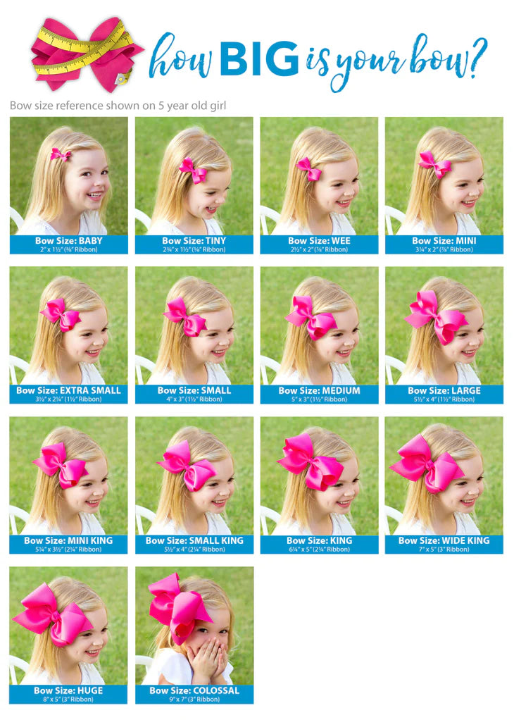 Medium Big Sis Printed Grosgrain Hair Bow