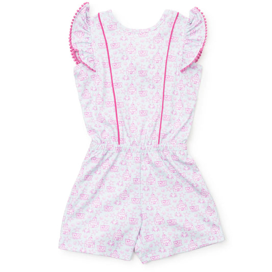 Rae Romper Sandcastles Pink