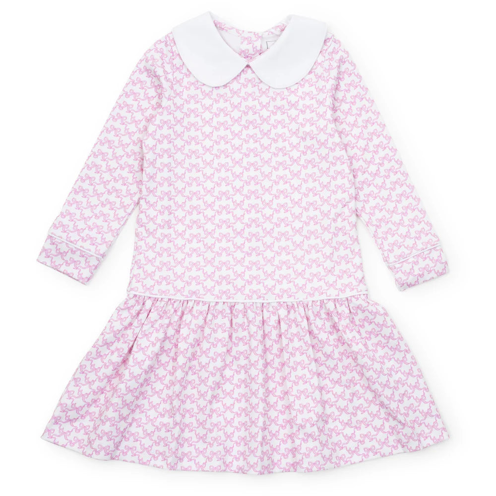 Lillian Girls Dress Pretty Pink Bows