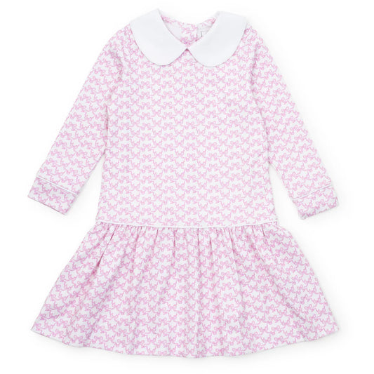 Lillian Girls Dress Pretty Pink Bows