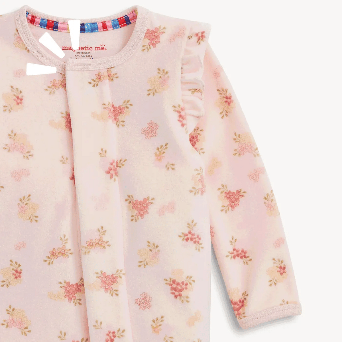 Floral Velour Footie