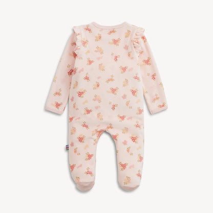 Floral Velour Footie