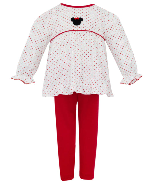 Minnie Mouse Red And White Polka Dot Knit Tunic Set