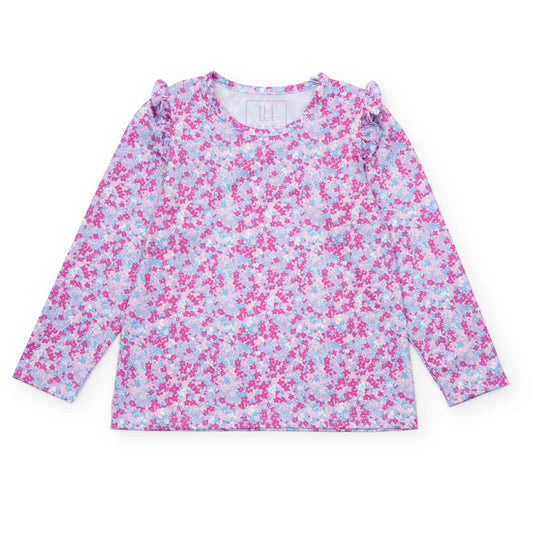 Mia Girls Longsleeve Performance Top Preppy Petals