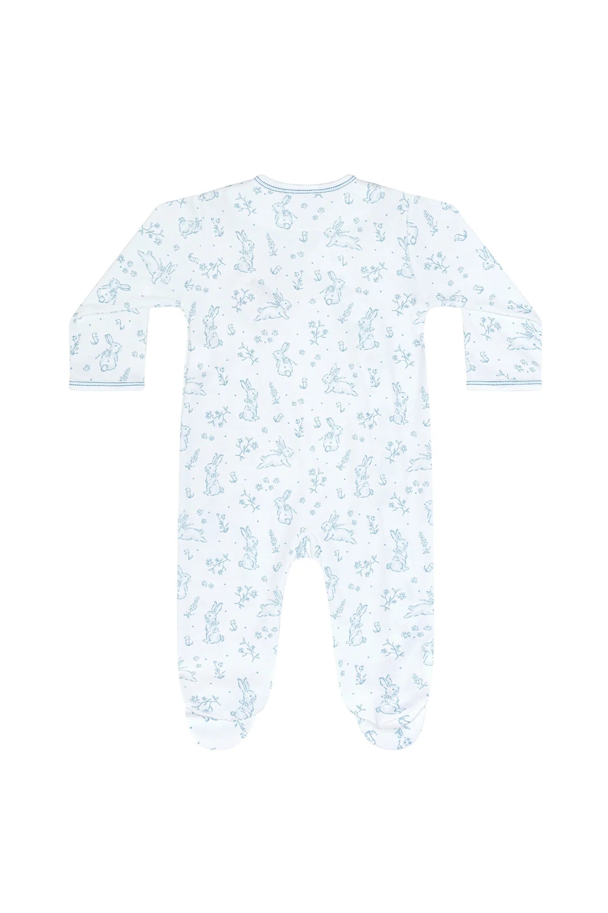 Blue Bunny Toile Footie
